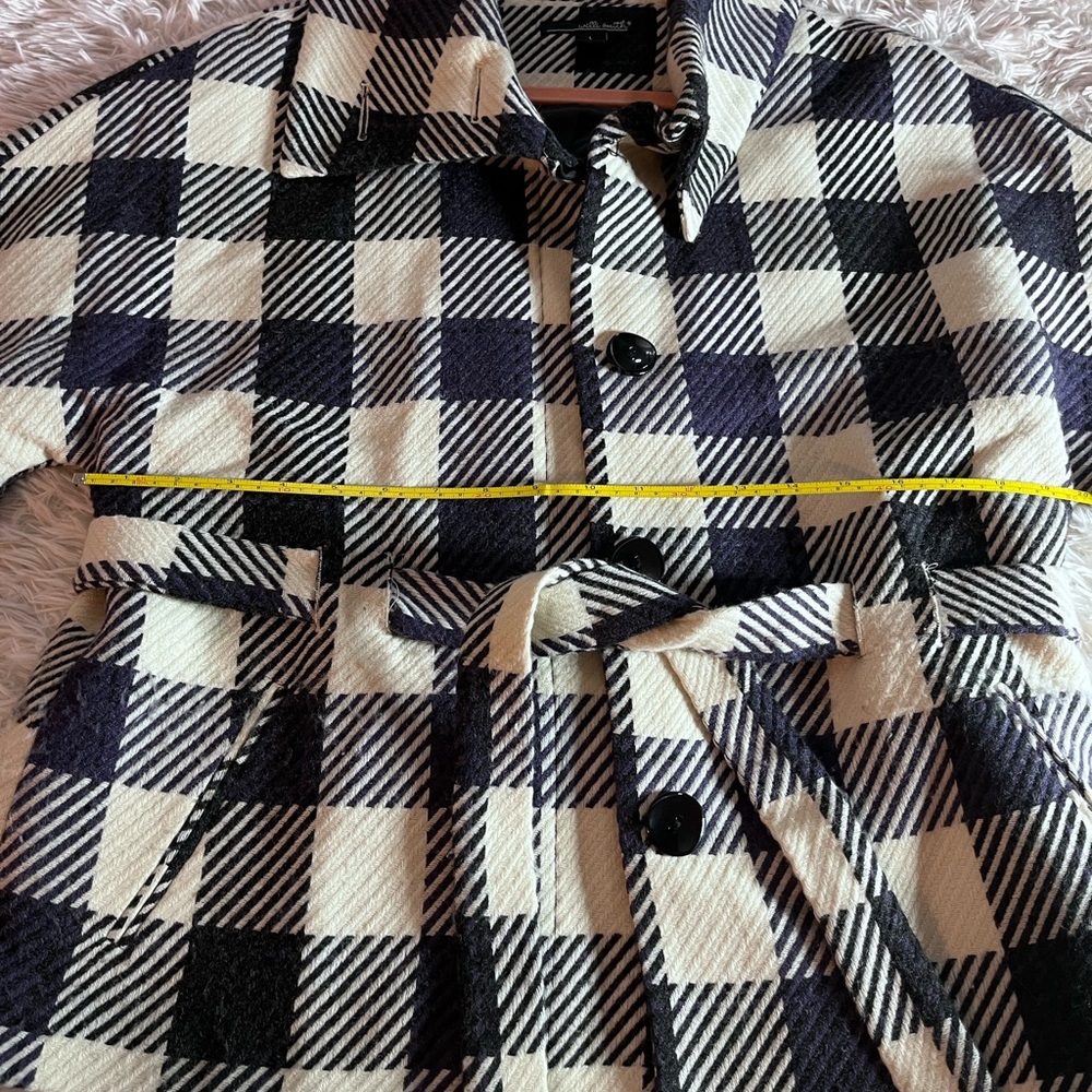 Willi Smith Plaid Checkered Cropped Peacoat Large - Picture 12 of 16